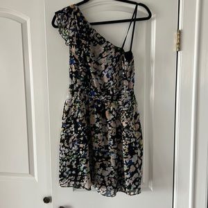 BCBG one shoulder floral dress